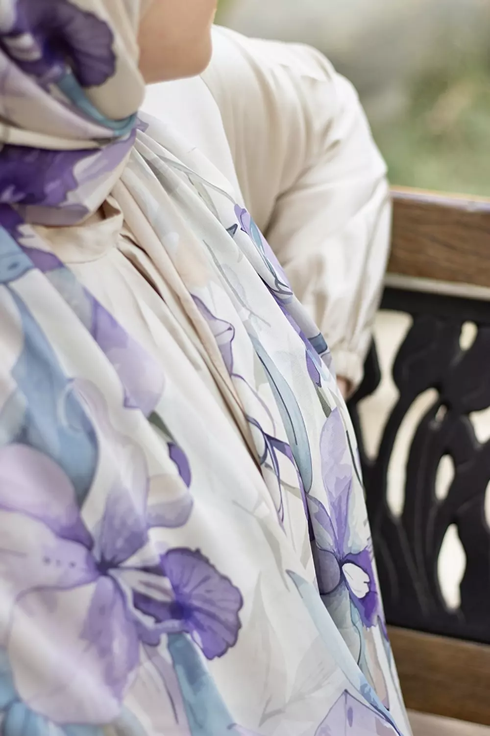 Lavender lace in chiffon 6