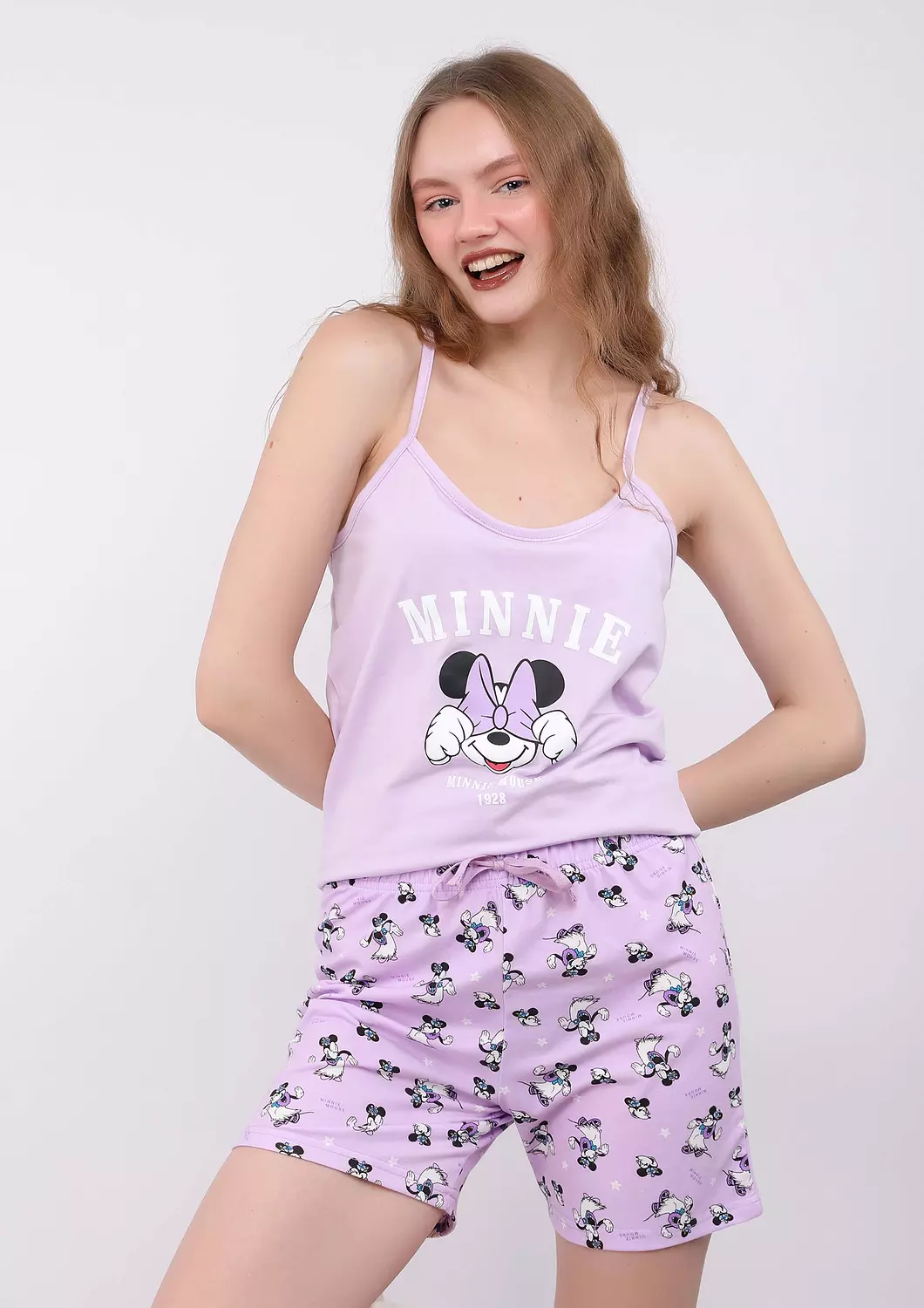 S235 Minnie mouse short sleeves short Pajama Set image