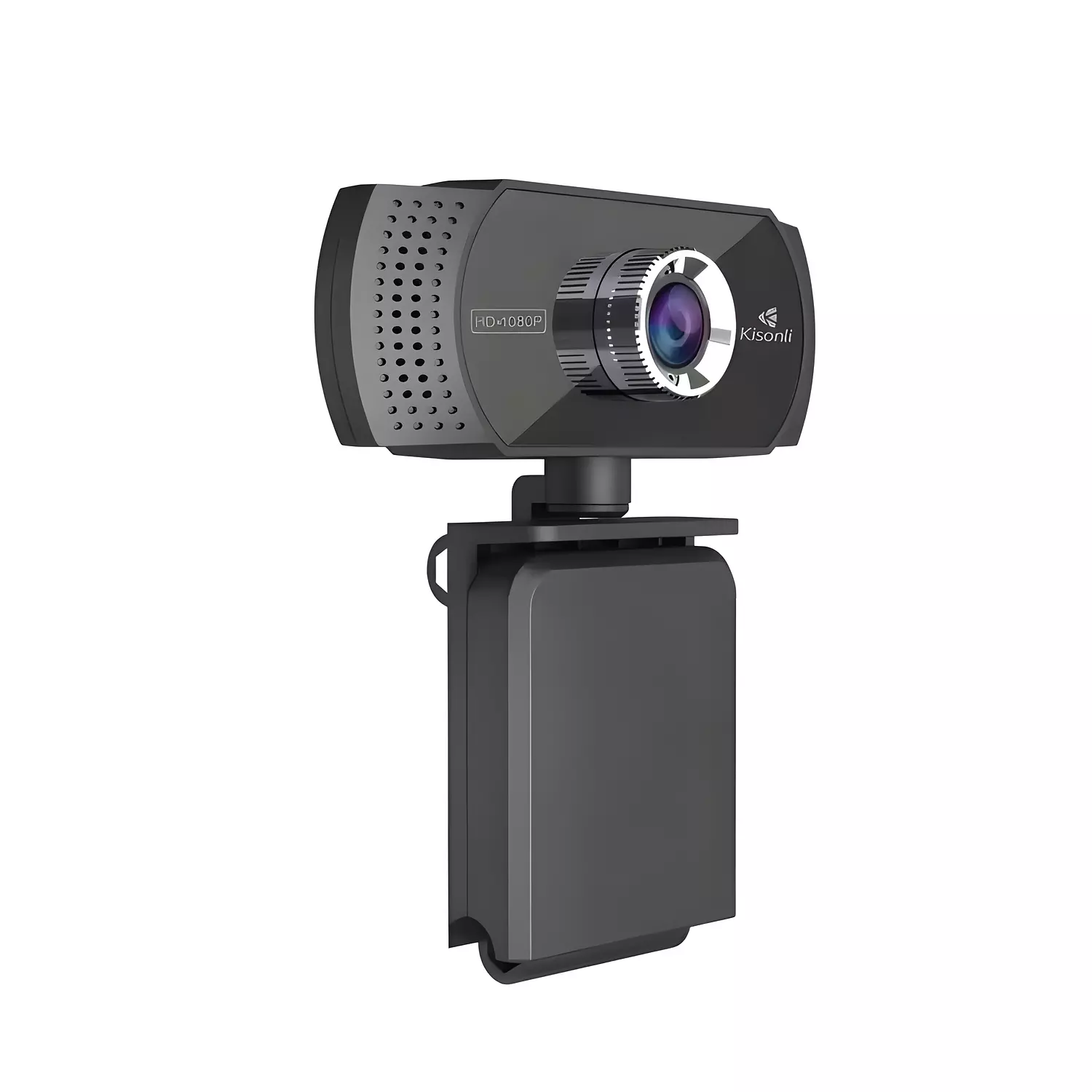 Kisonli PC-2 1080P HD Webcam - Built-in Mic - 90-Degree Angle 2