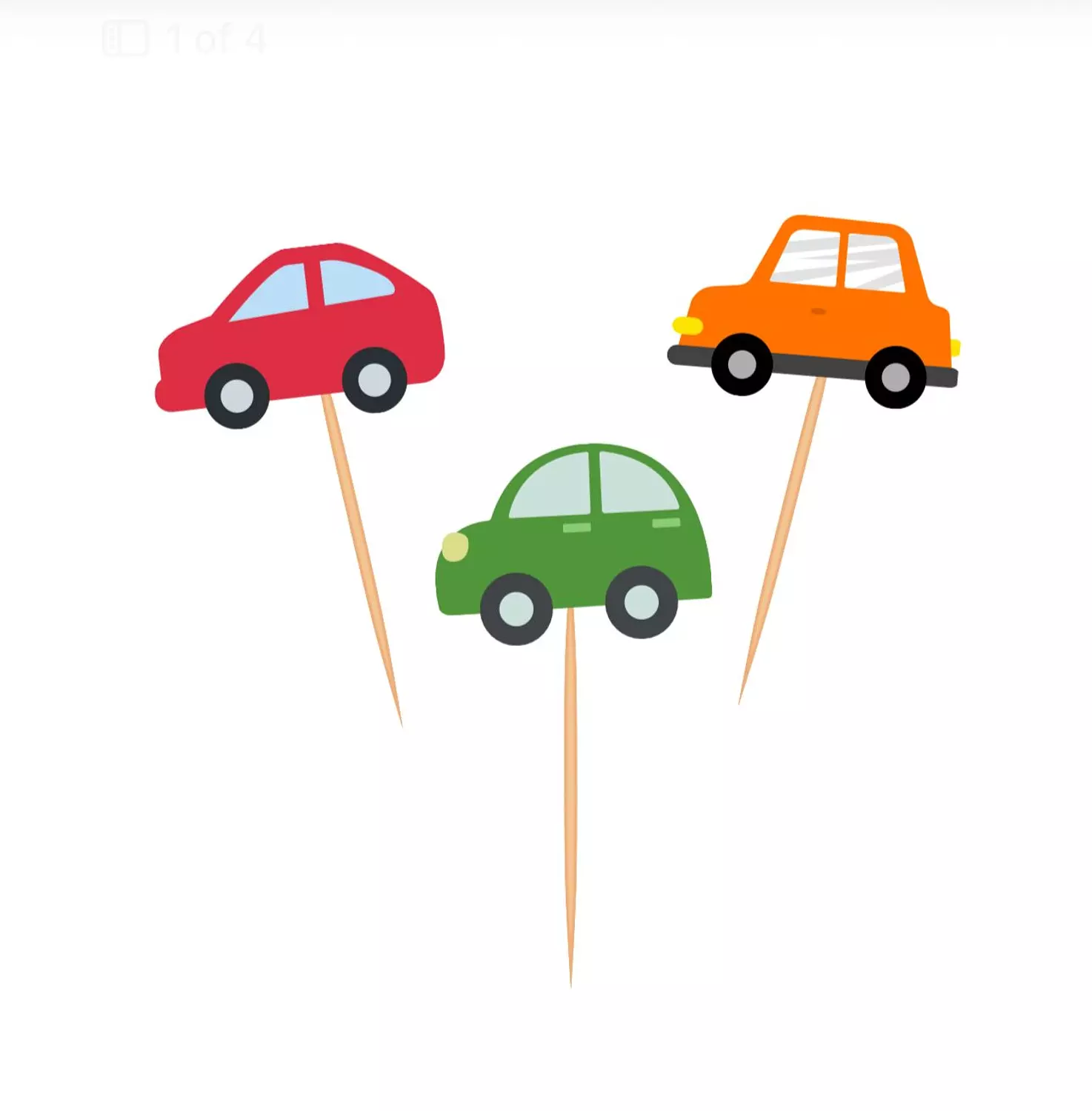 Cars Cupcake Toppers  image