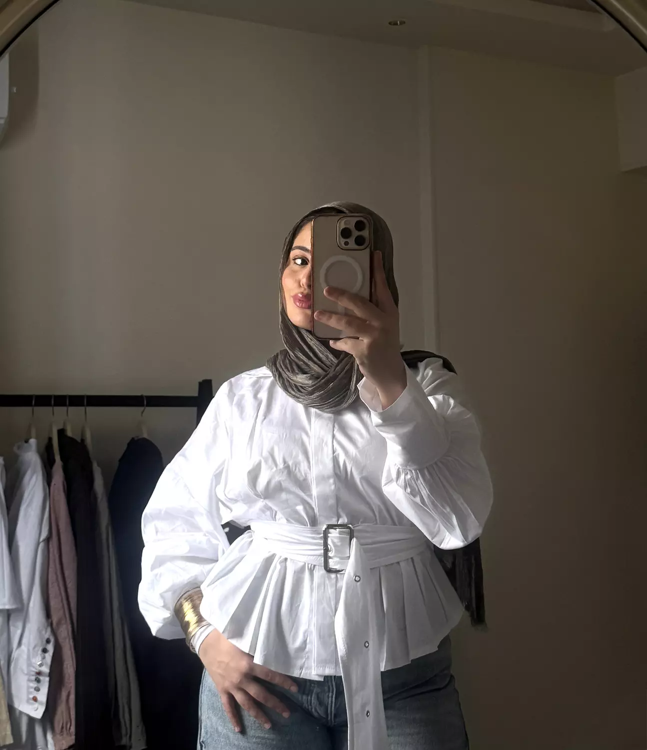 belt blouse image