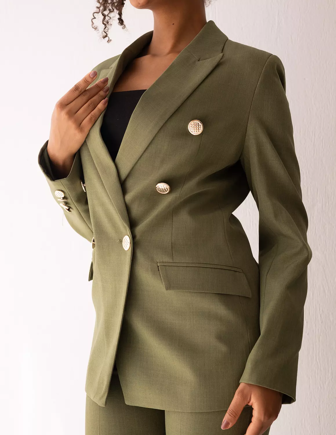 Olive Glamour double breasted blazer 6