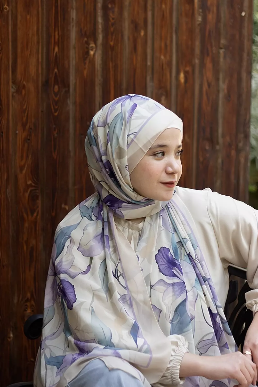 Lavender lace in chiffon 3