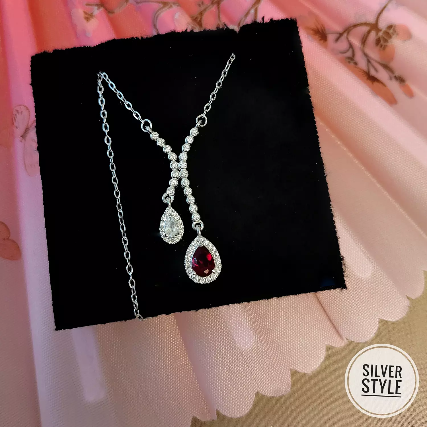 Twin red Necklace  1