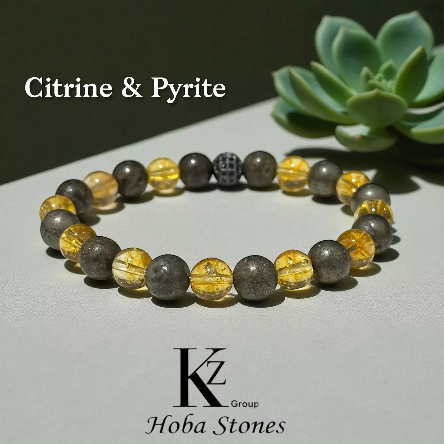 Bracelet citrine & Pyrite  hover image