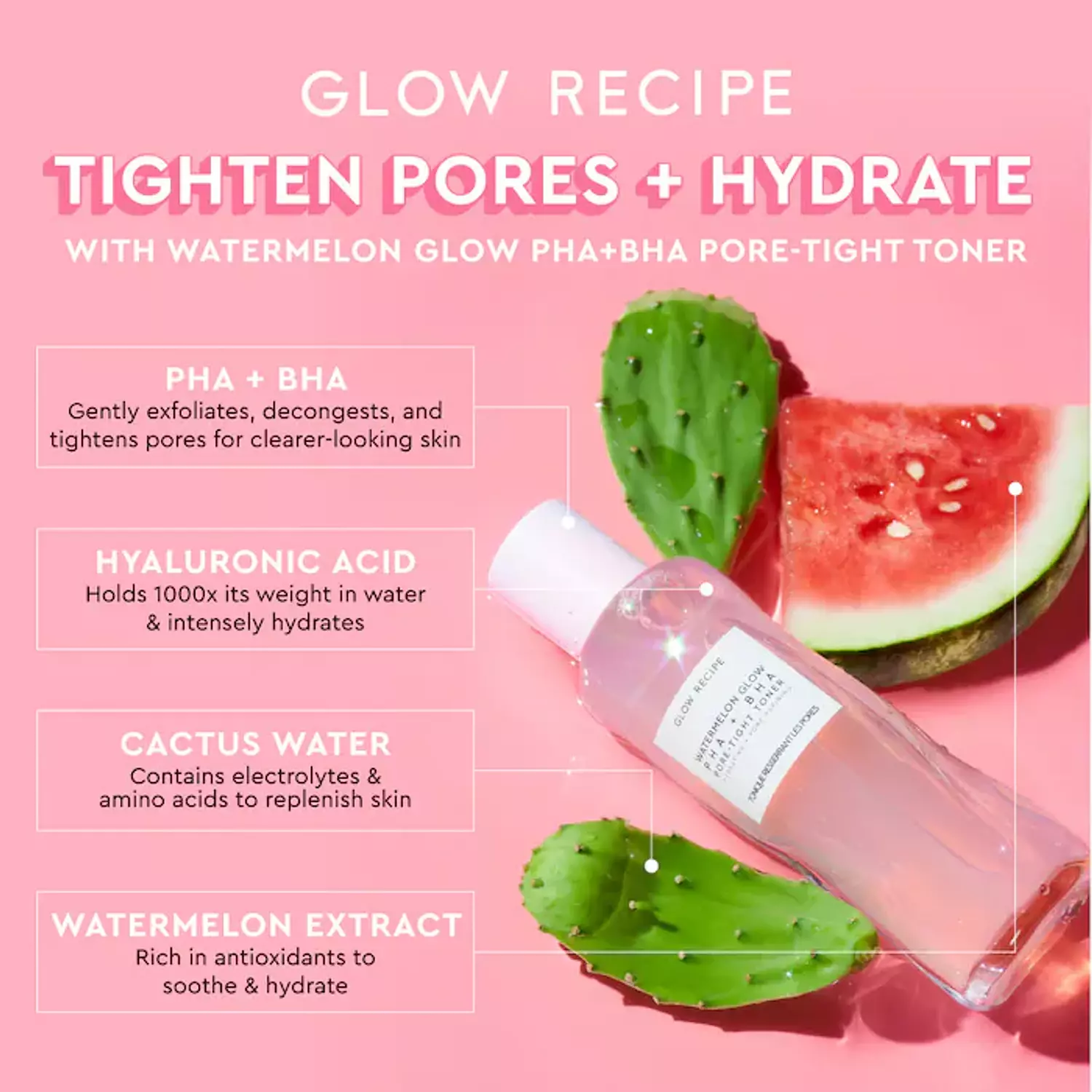 Glow Recipe Mini Watermelon Glow PHA + BHA Pore-Tight Toner 3