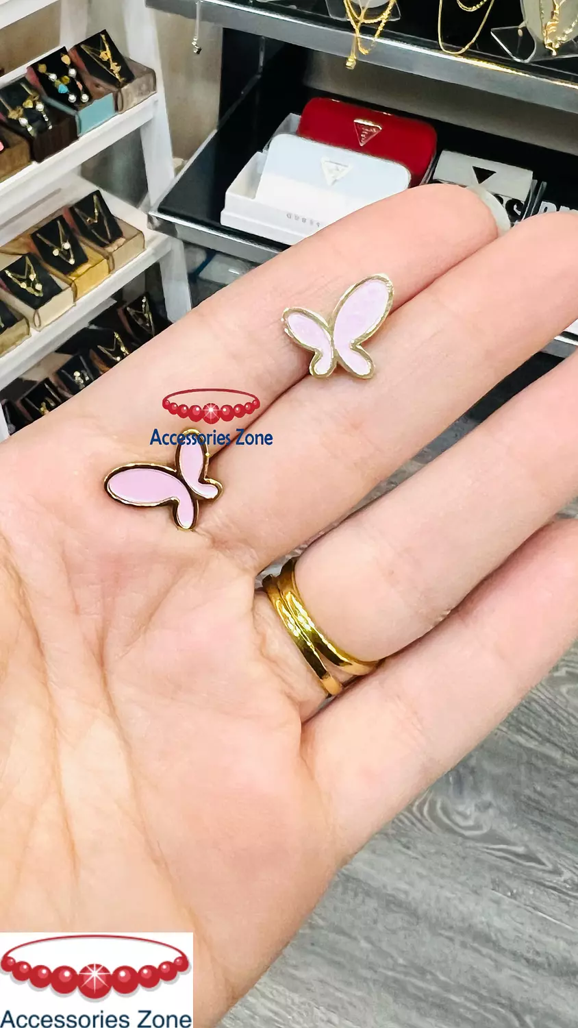 Pink butterfly 🦋 earring  image