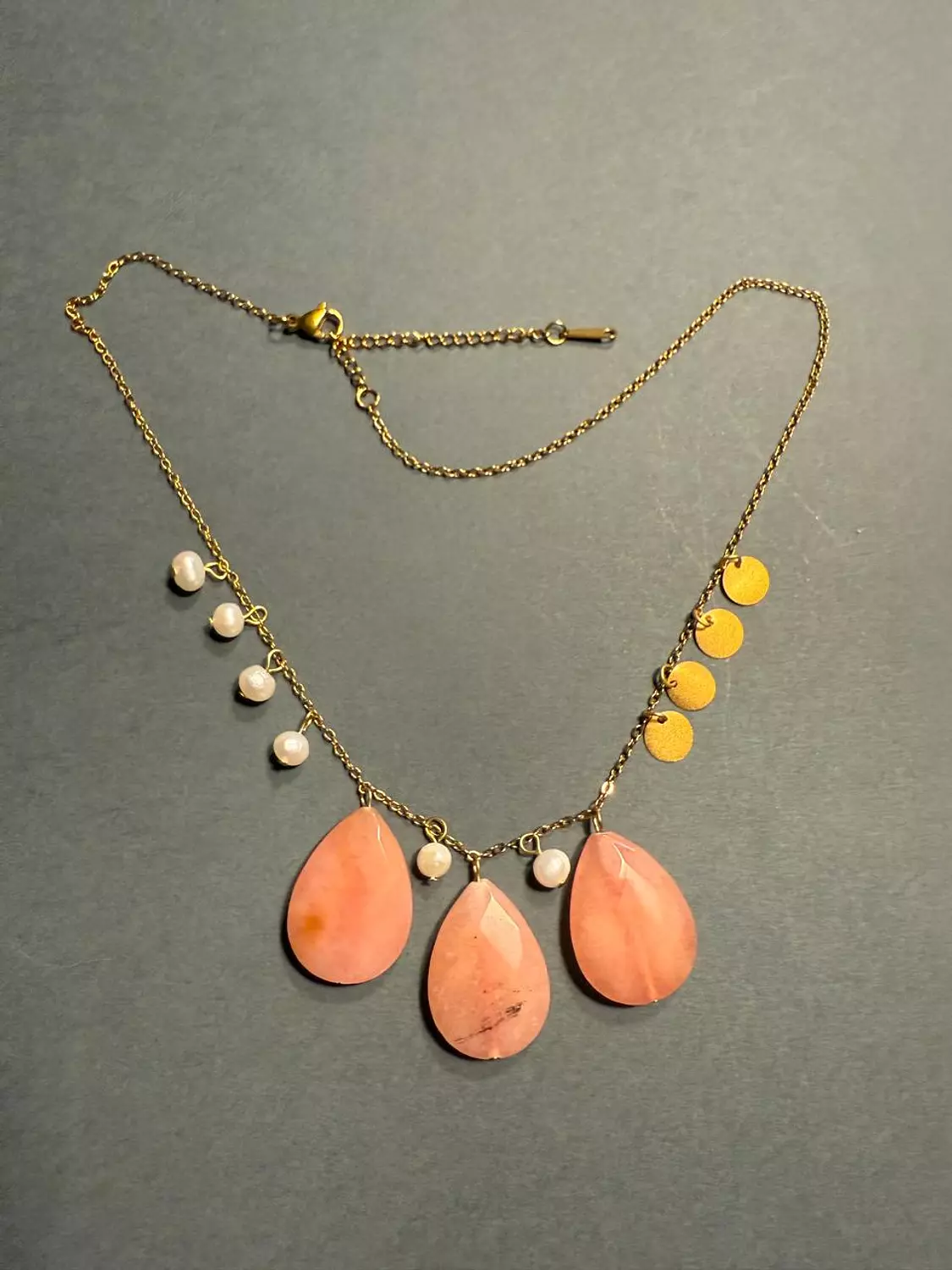 Delicate gemstones necklace image