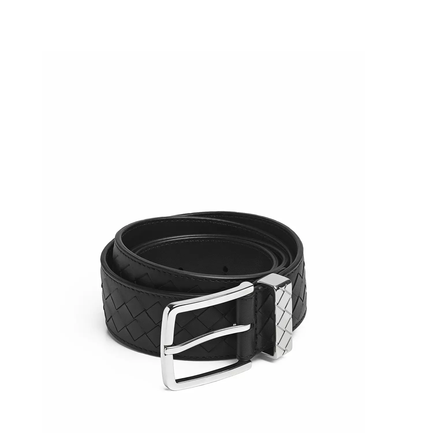 Bottega Veneta black Reversible Belt.  image