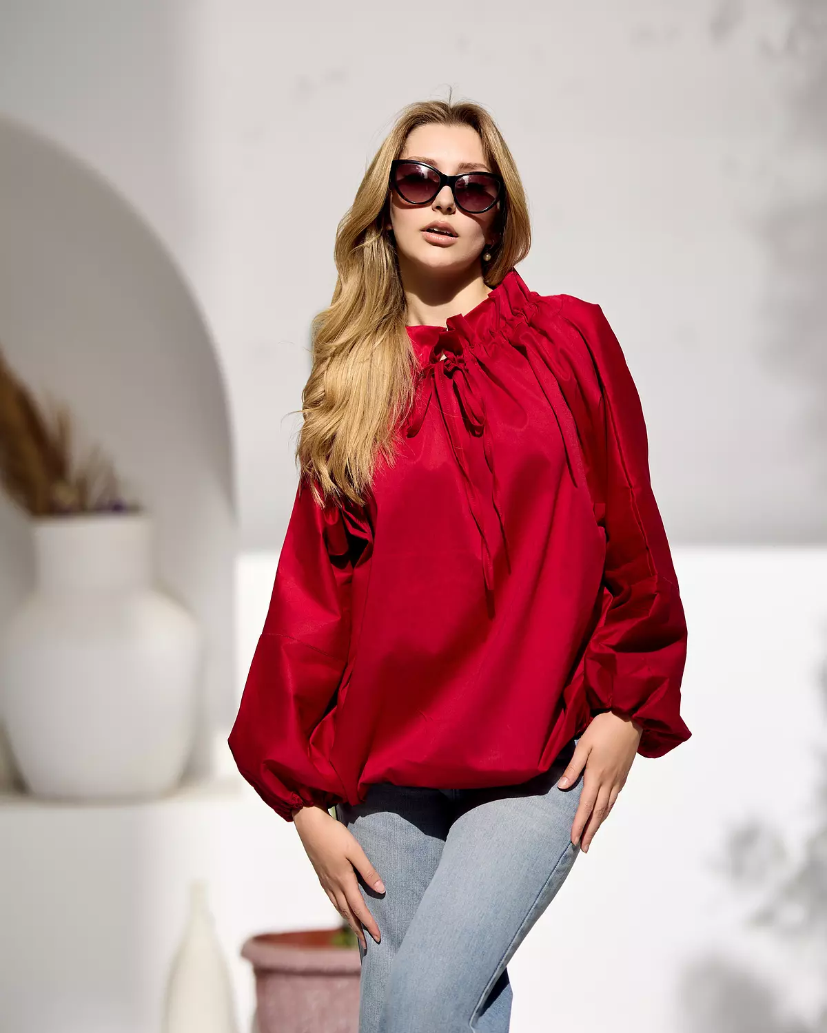 Ballon poplin blouse  3