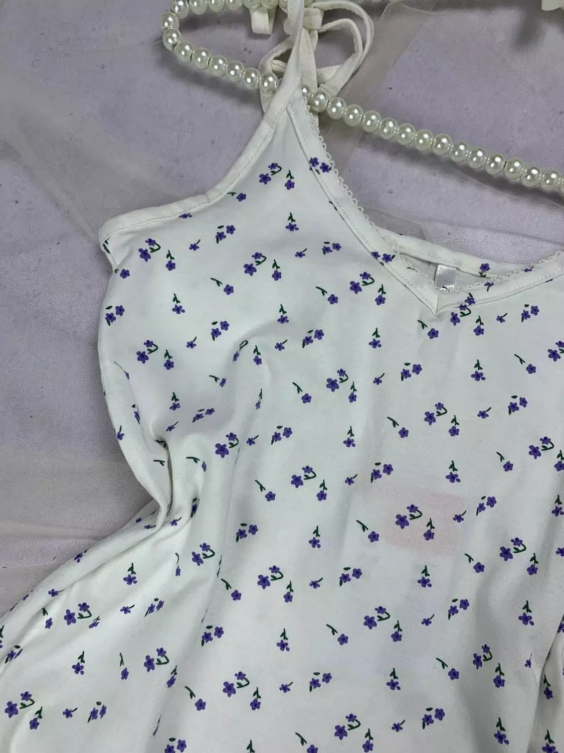 Floral cotton night shirt from Sinsay hover image