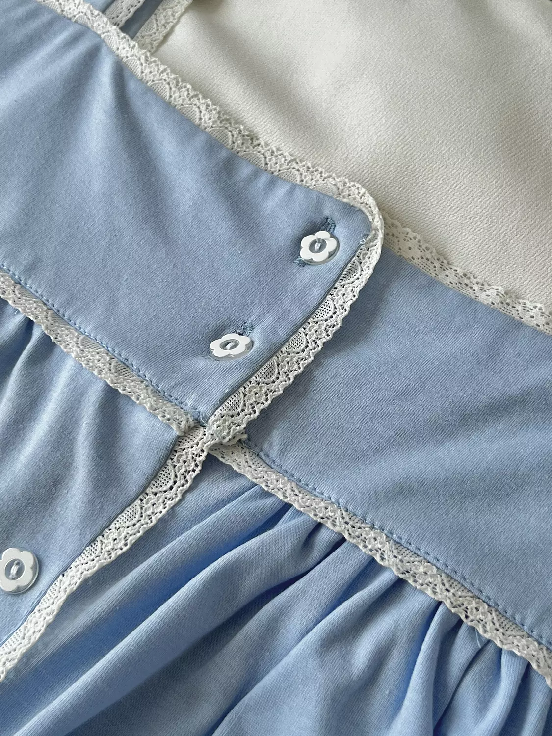 Sky Blue Lace Night Gown 3