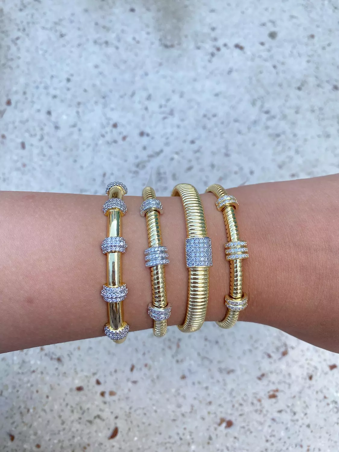 Gold x Silver bangles image