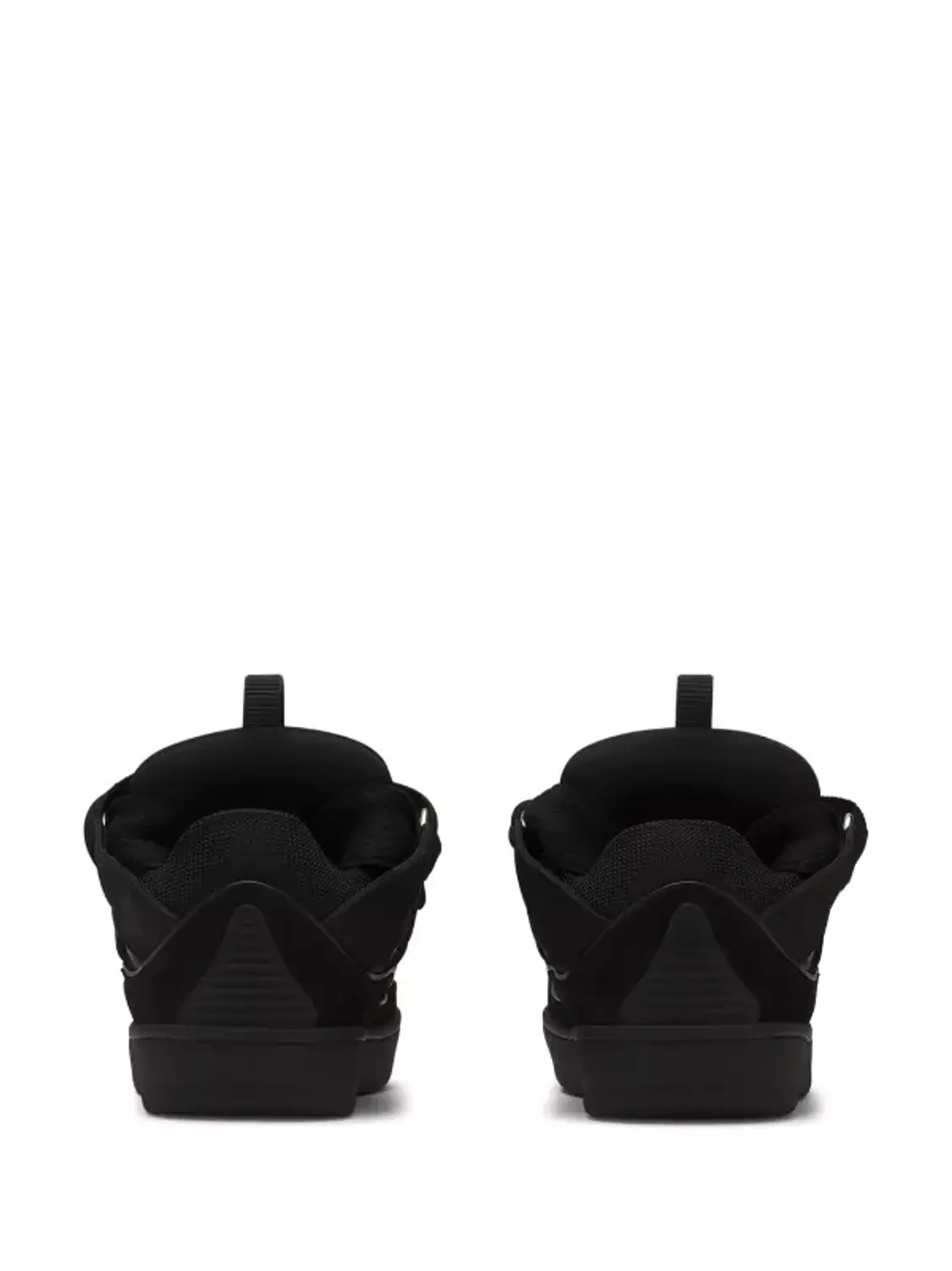 Lanvin Leather Curb Sneaker Black  3