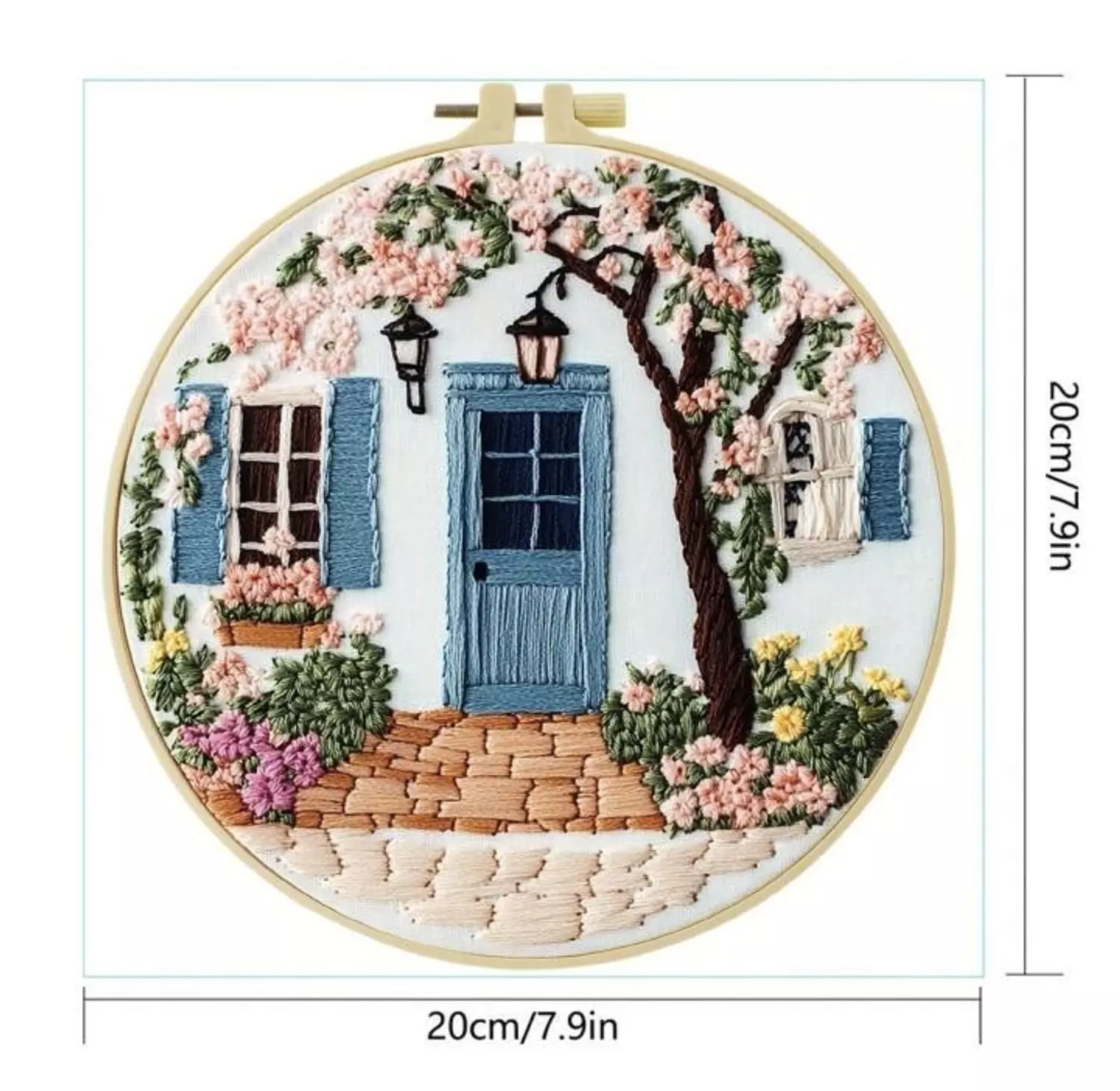 Embroidery- Blue House 1