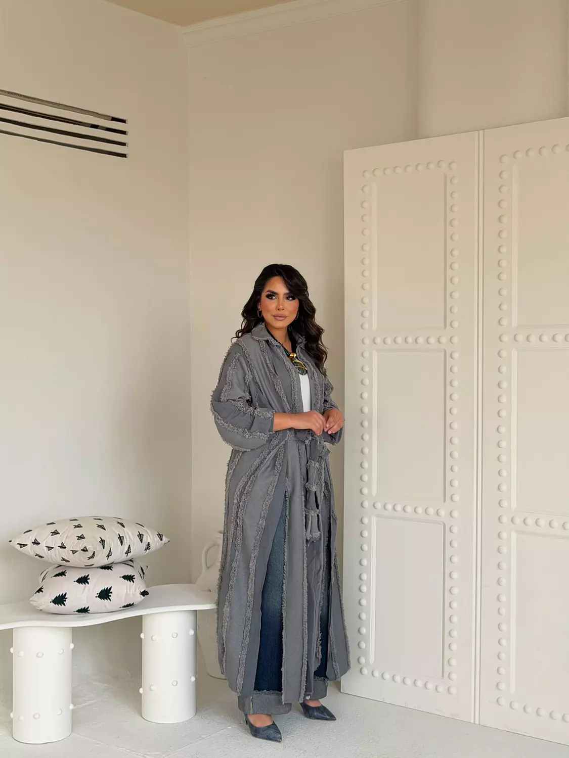 Zyra Kimono In Grey 4