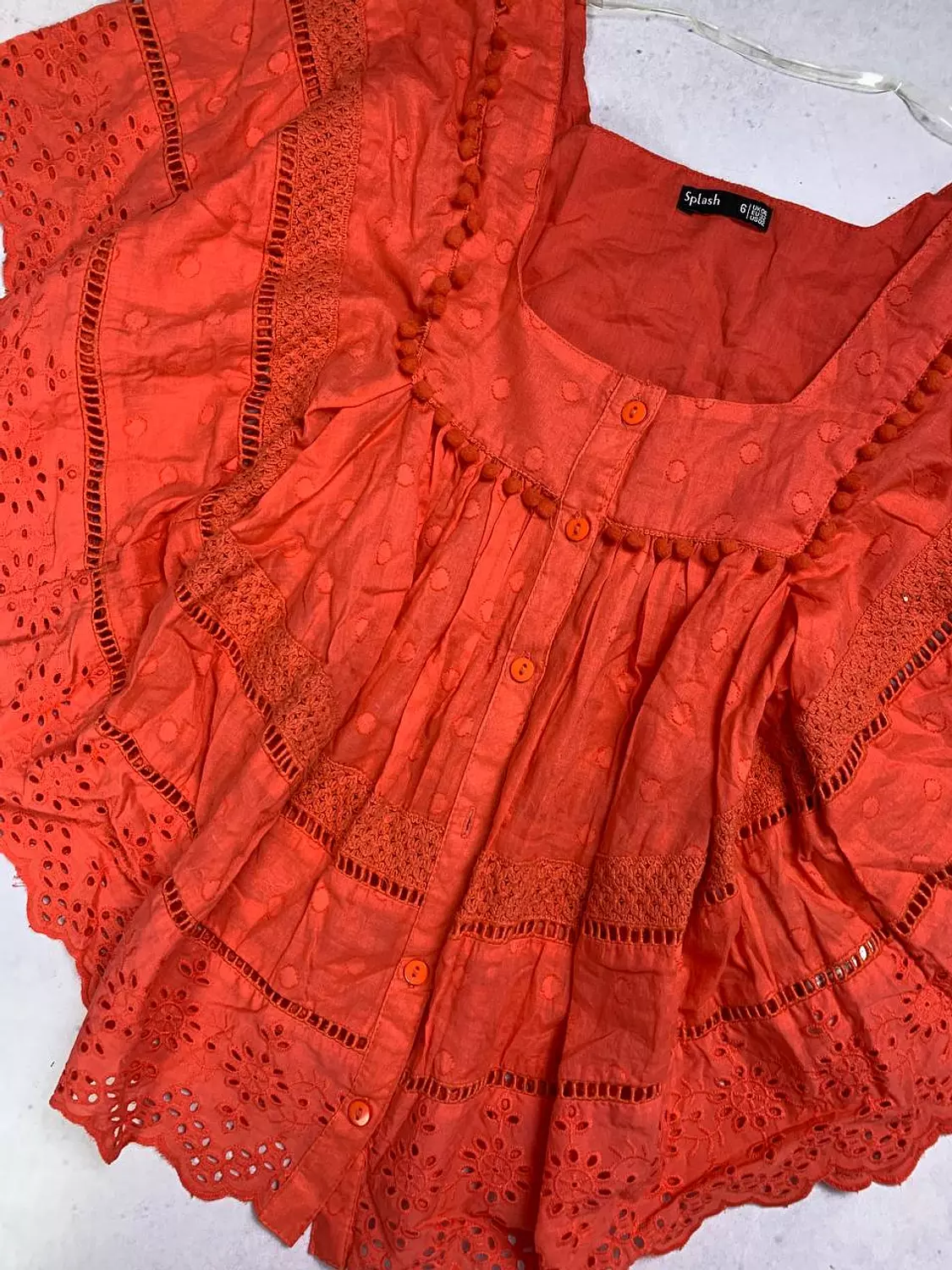 Cropped blouse from splash hover image