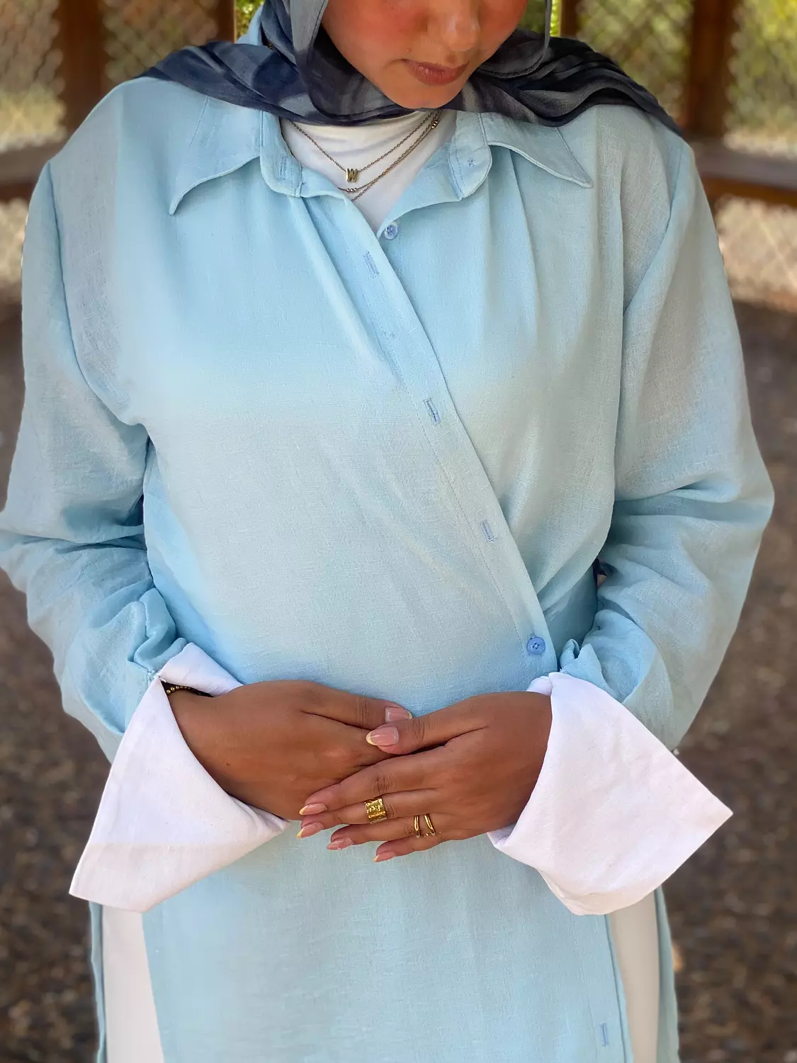Flowy Shirt Baby Blue  13