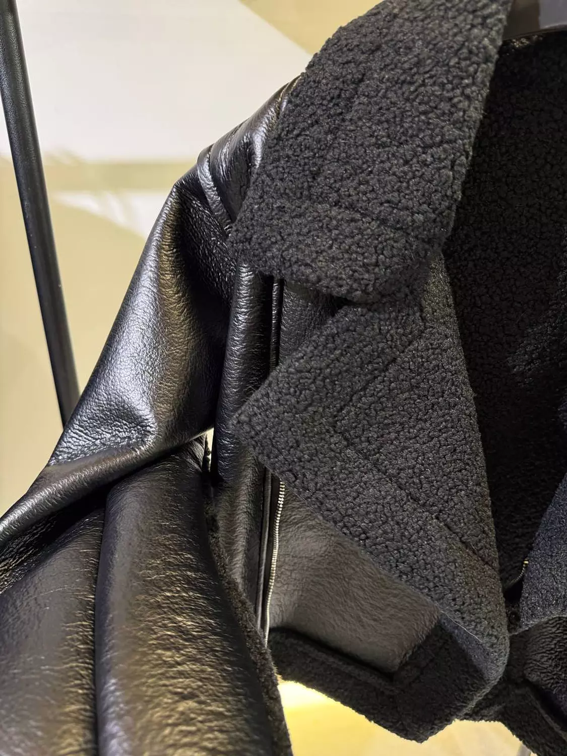 Wide Collar Faux Fur Jacket 10