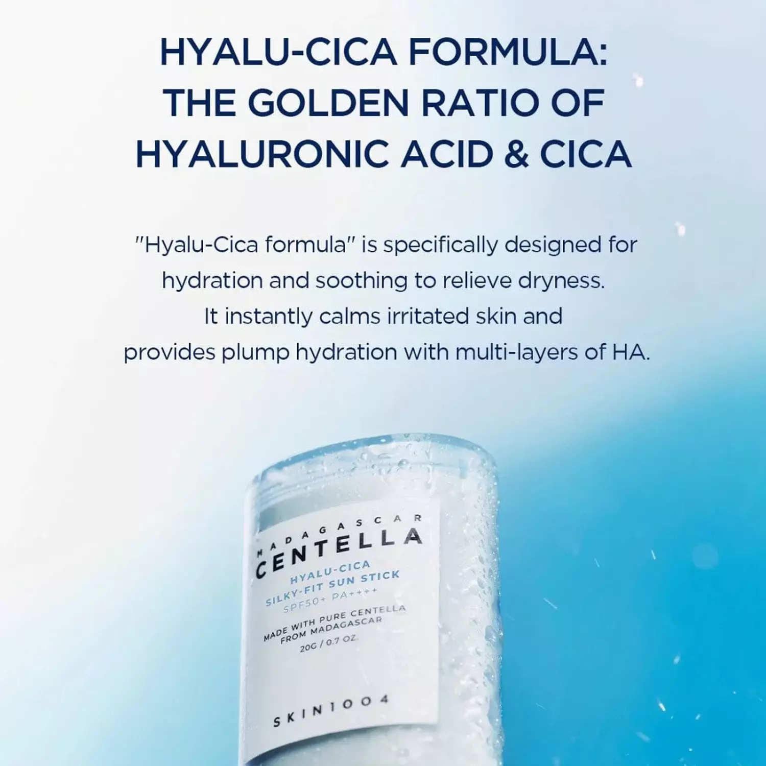 Skin1004 - Madagascar Centella Hyalu-Cica Silky-Fit Sun Stick SPF 50+ PA++++ 20g 2
