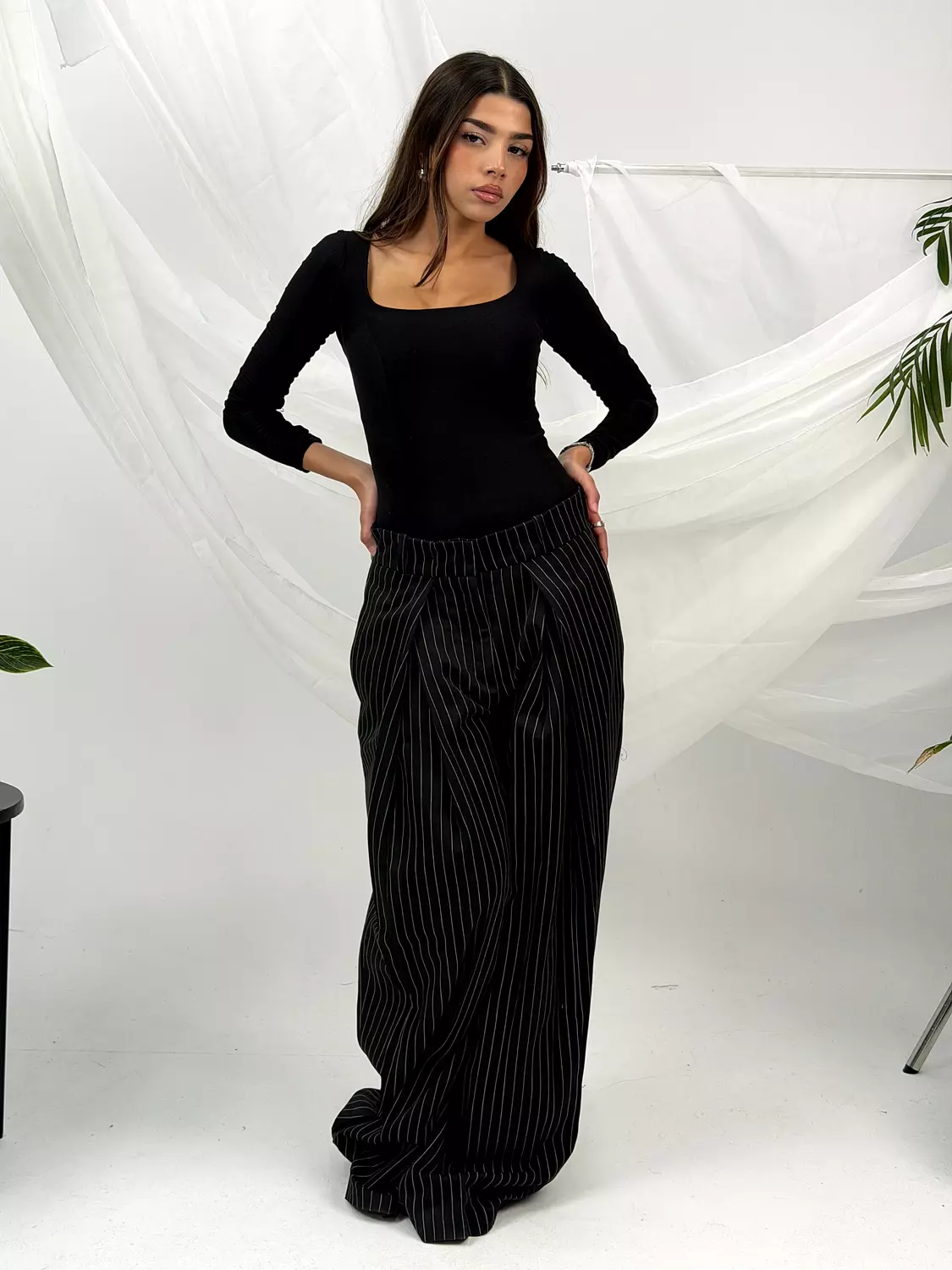 Stripped Tailored Pants 1