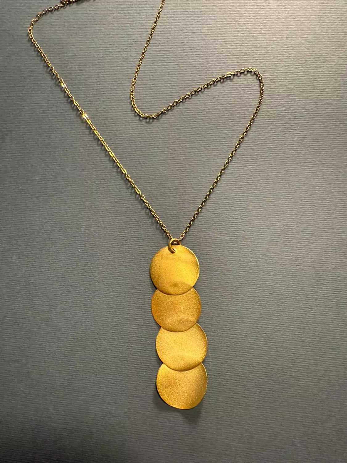 delicate Gold plated four circles Necklace 1