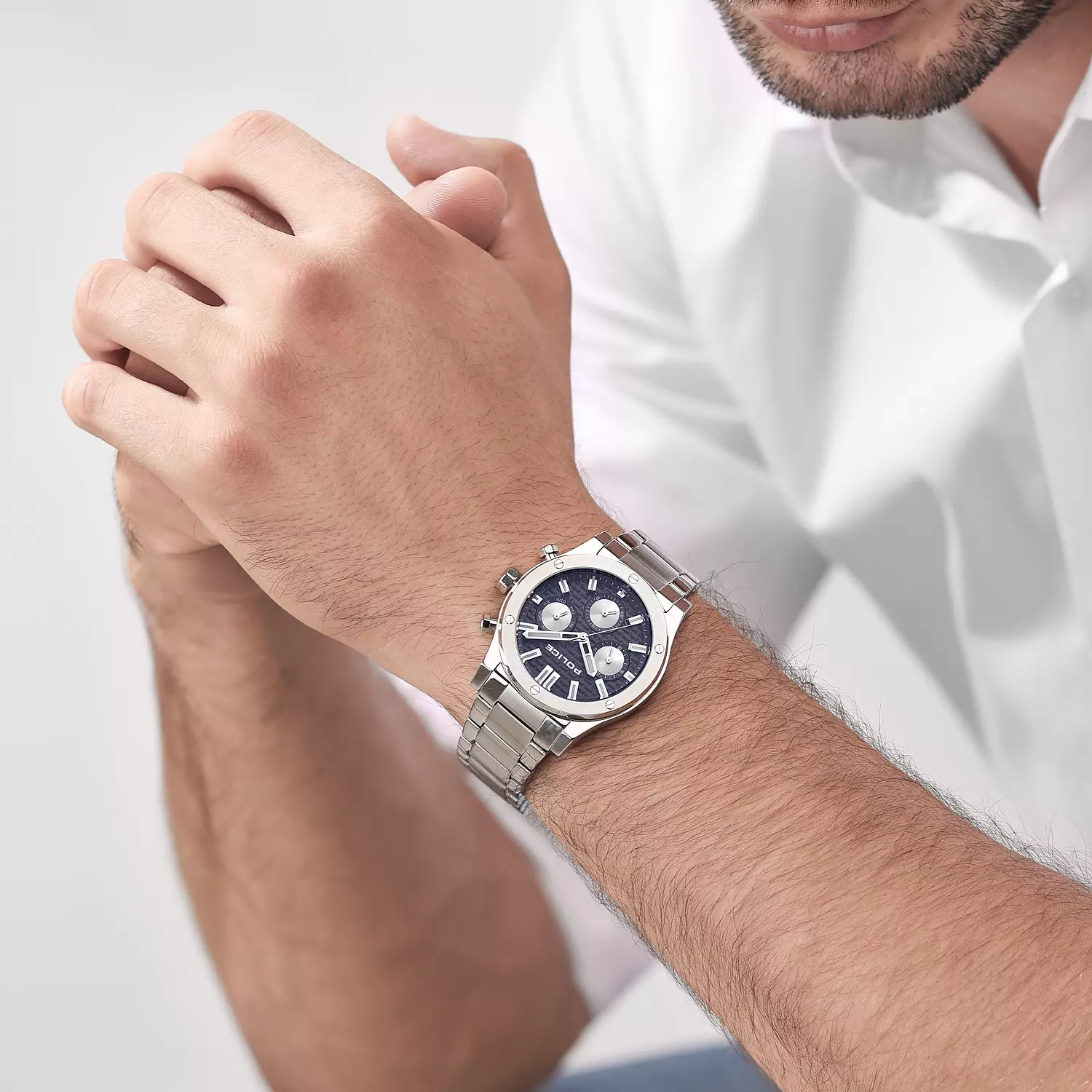 POLICE - Polysh Watch For Men Dial With Stanless Steel Bracelet PEWJK0006204 4