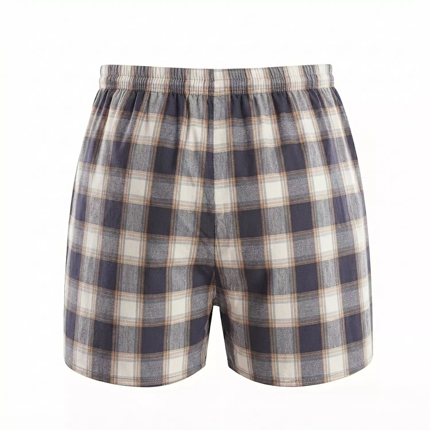 Men's Plaid Boxer - 4333 - Dark Navy hover image
