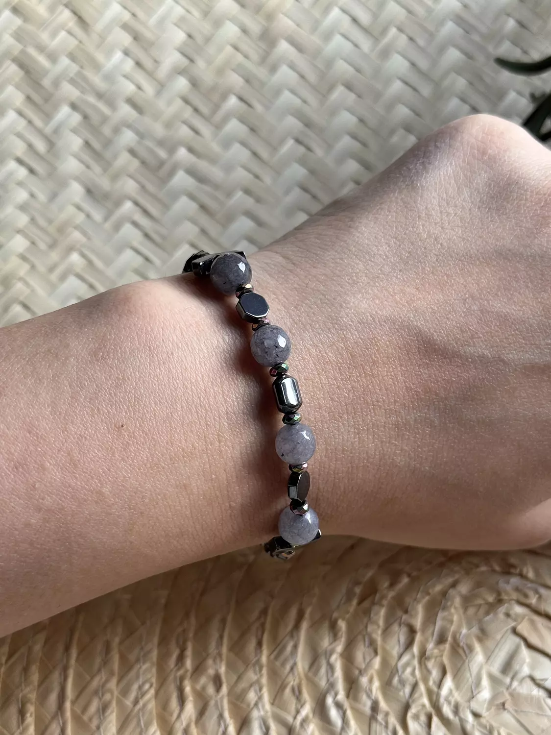 Hematite / Agate Grey Bracelet ( Stock ) 3