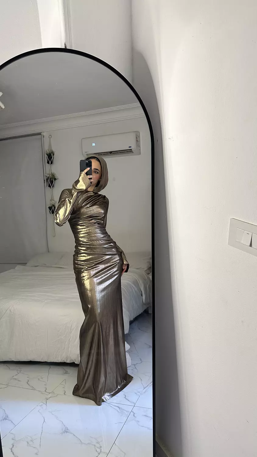 Nova dress in gold  image