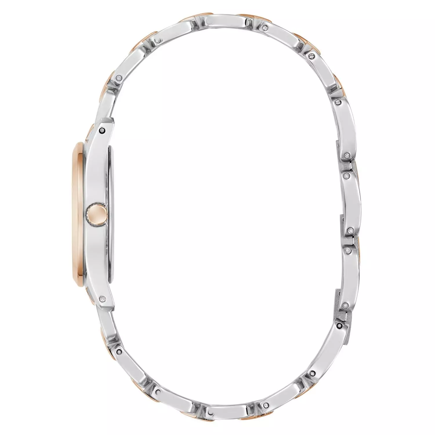 GUESS VEDA Ladies 2-Tone Analog Watch 2-Tone Stainless Steel Polished Bracelet 1