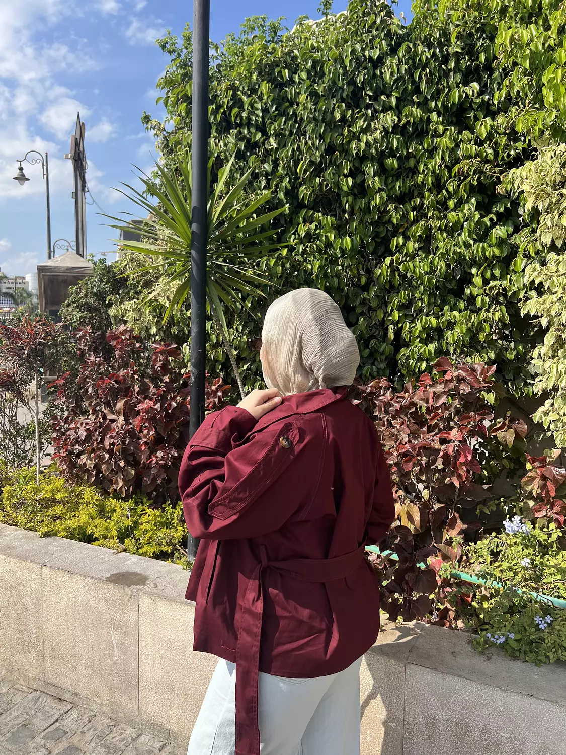 high neck cropped trench  7