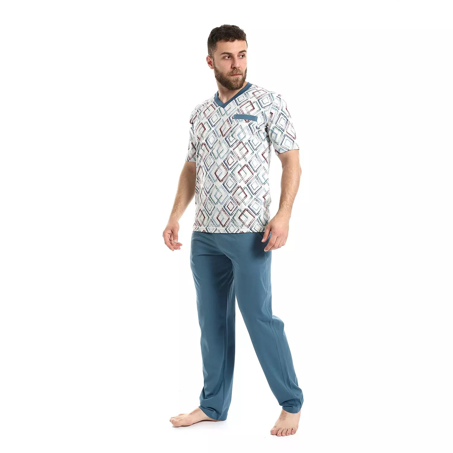 Men Printed Training - 2595 - Petroleum / Multicolored hover image