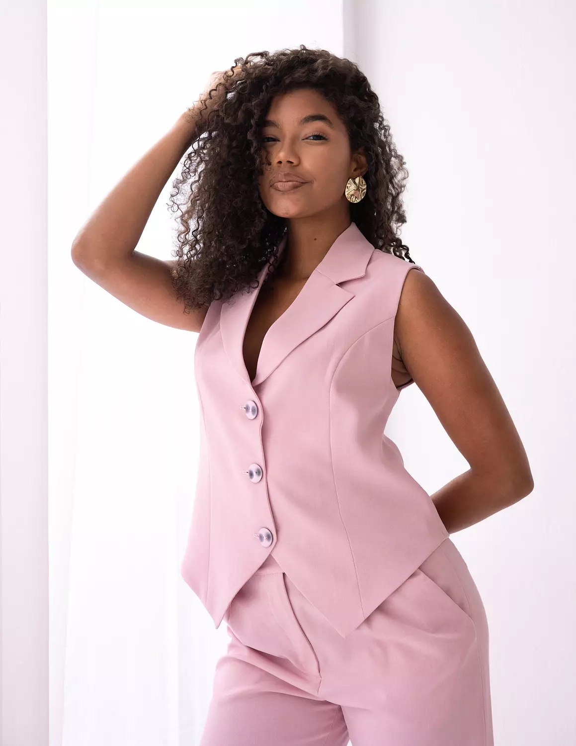 Blush Dream cropped vest   5