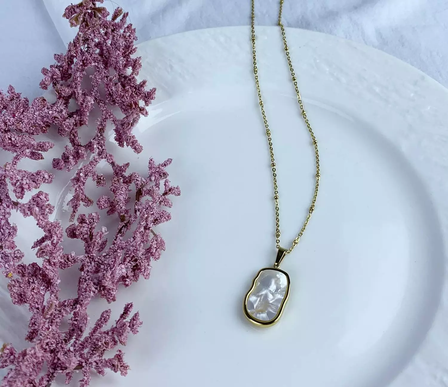 Stainless steel necklace hover image