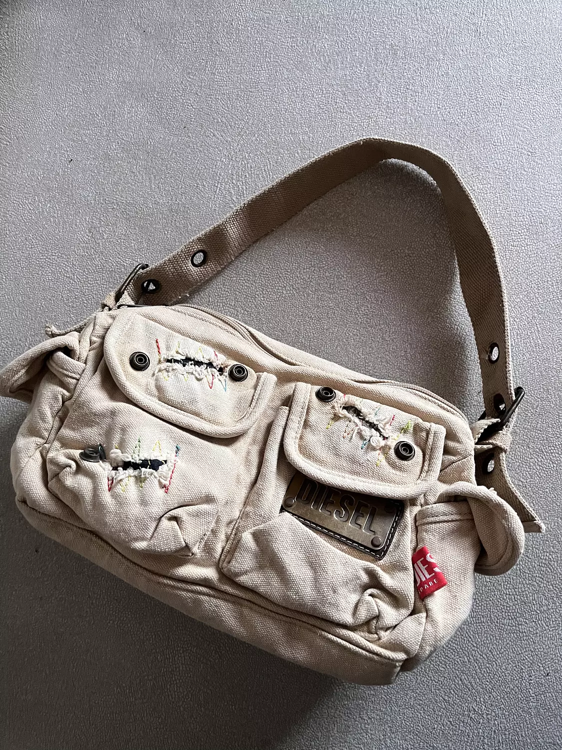 Perfect diesel beige shoulder bag   hover image