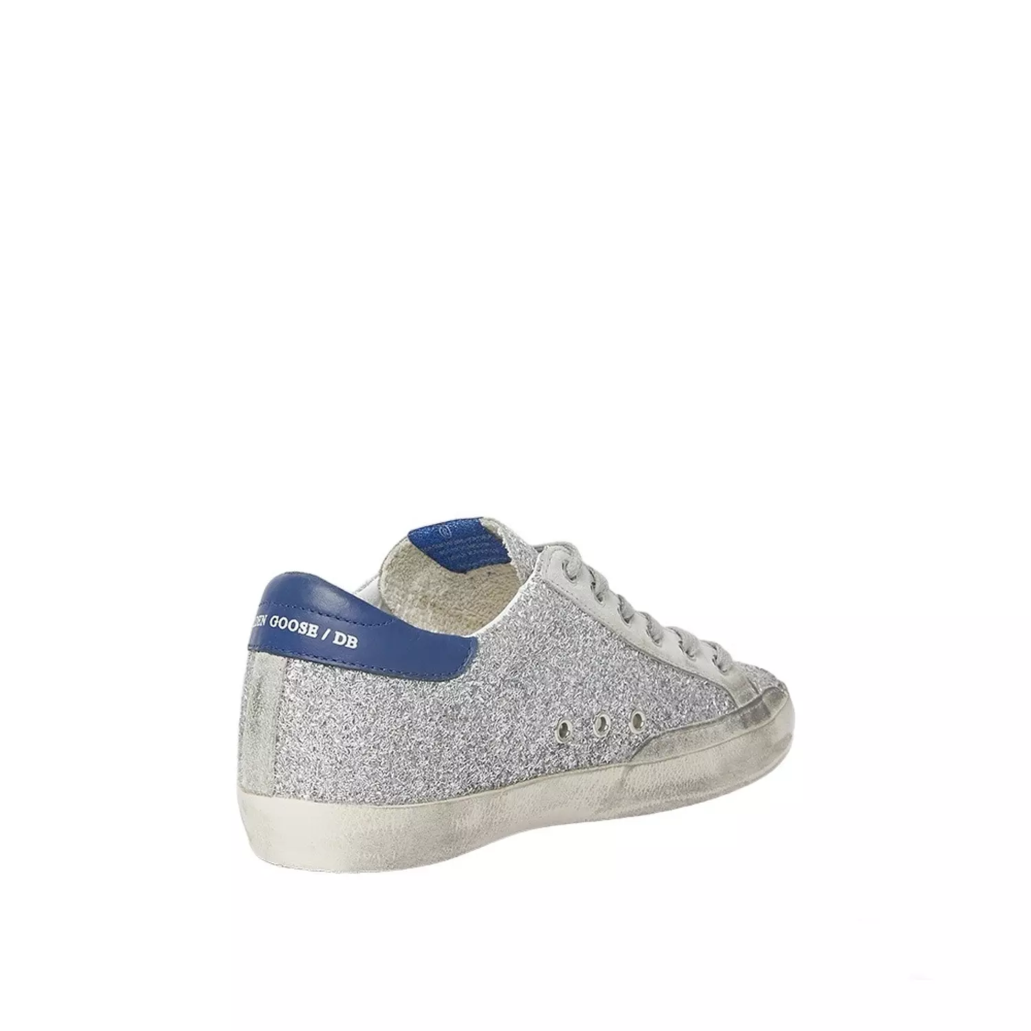 Golden Goose Deluxe Brand Metallic Superstar Silver Glitter Navy 2