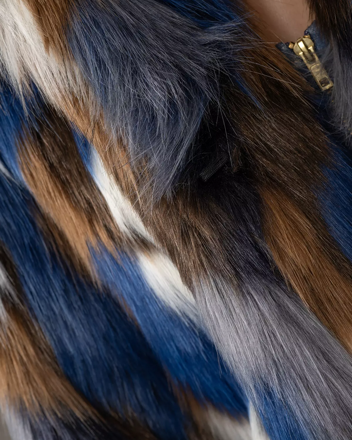 Multicolored Faux Fur Jacket 6