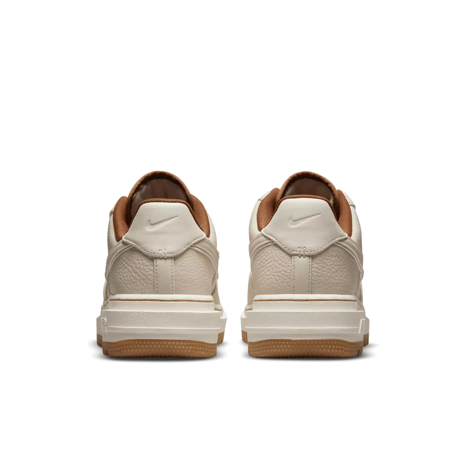 NIKE AIR FORCE 1 LUXE Pearl White/ Pale Ivory-Pecan-Gum Yellow 4