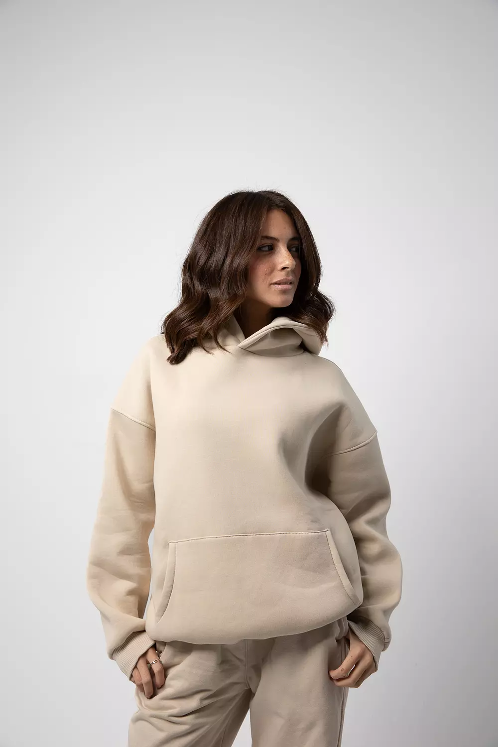 Oversized Beige Hoodie – Neutral Flow 5