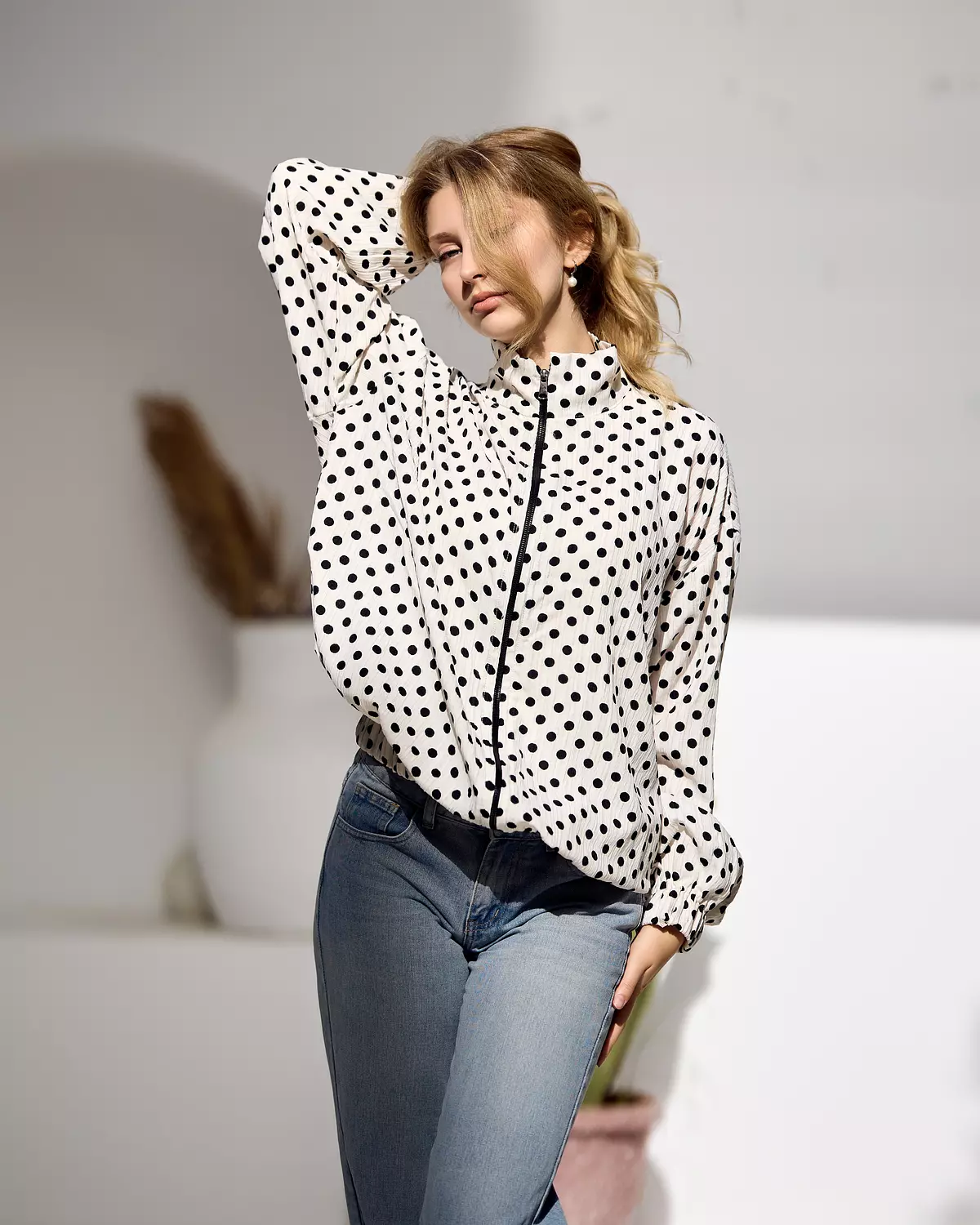White polka dots jacket  3