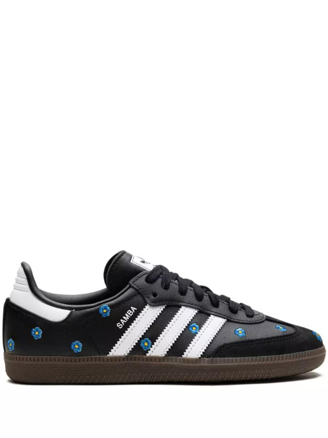 Adidas Samba OG Womens Sneaker, Blue Floral Black 1