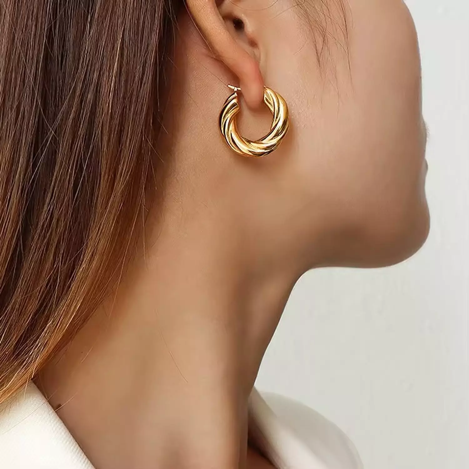 Chunky hoop earring  image