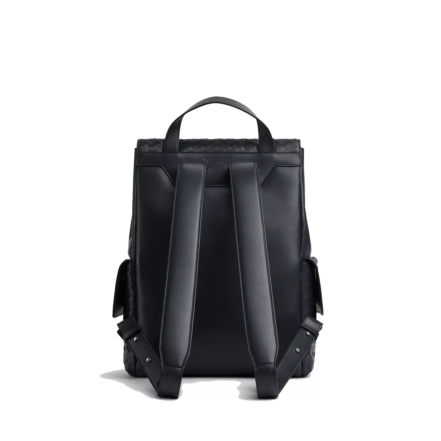 Bottega Veneta Men's Back To School Backpack in black leather.  hover image