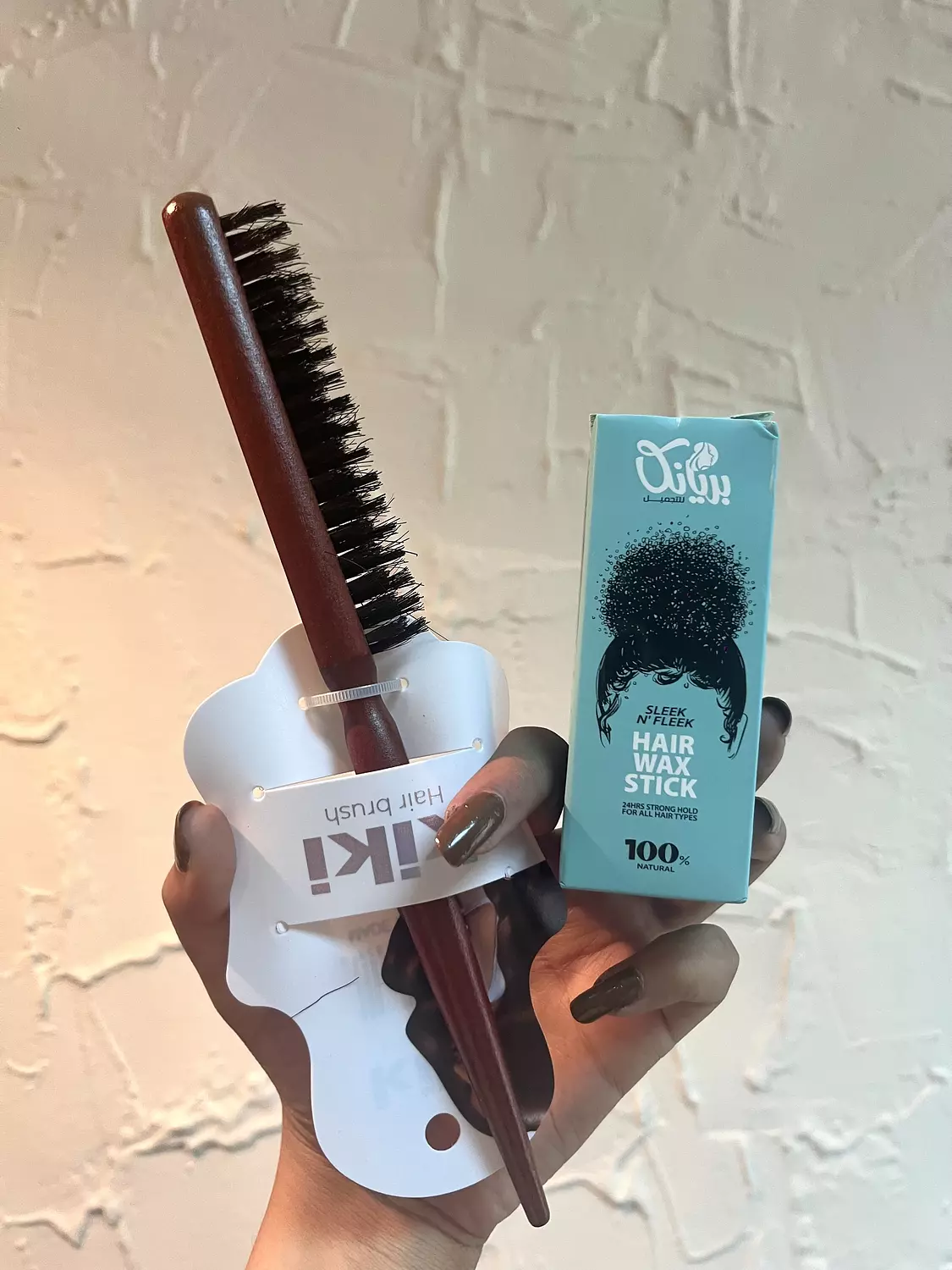 Hair wax stick & Hair brush  image