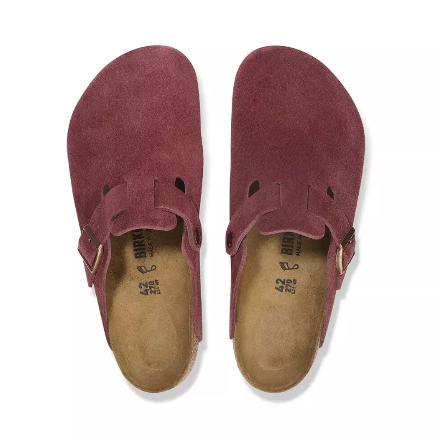 Birkenstock Boston Burgundy – Suede Leather Zinfandel 3