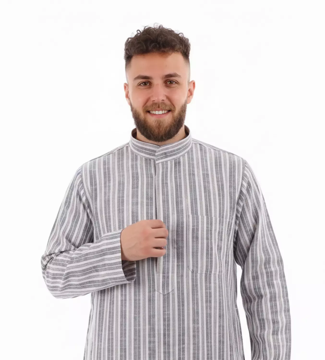 Shorto Men's Kastoor Galabeya -2341-26-2-Beige * Brown * Grey 3