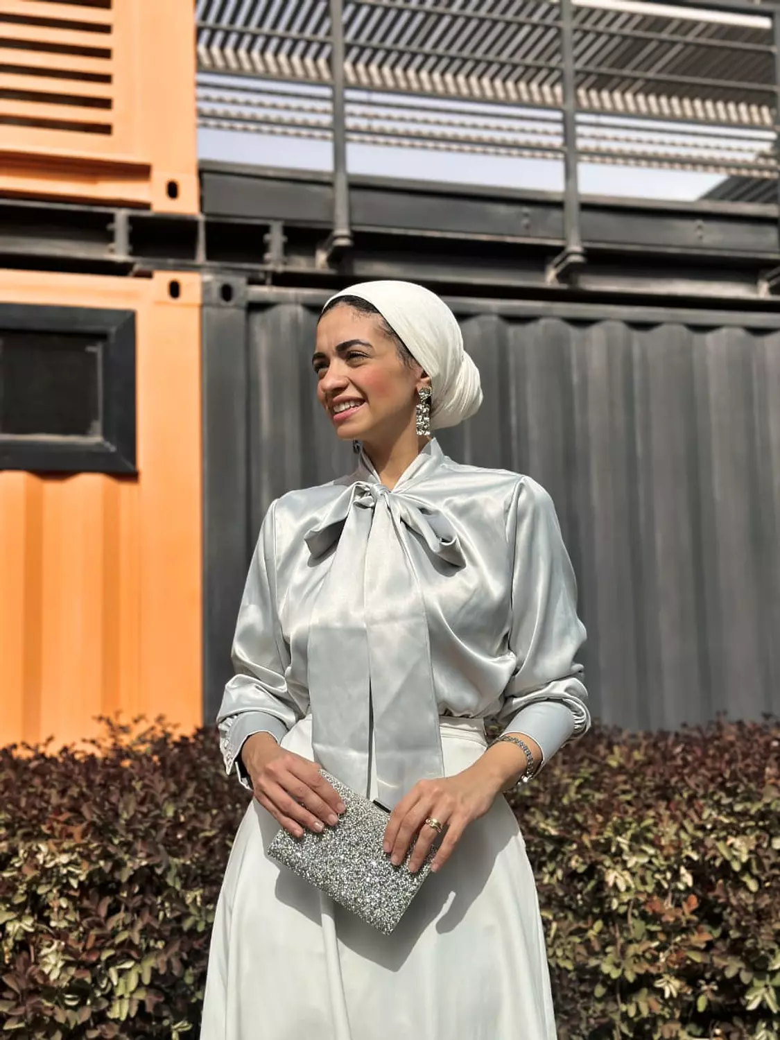 Silver Satin Blouse 2