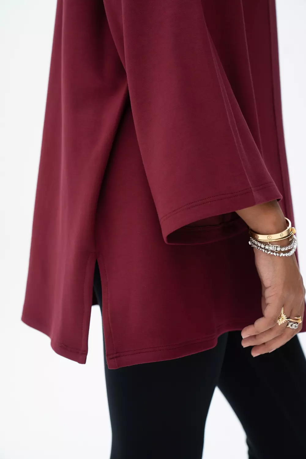 The Everyday Flow Top in Burgundy 2