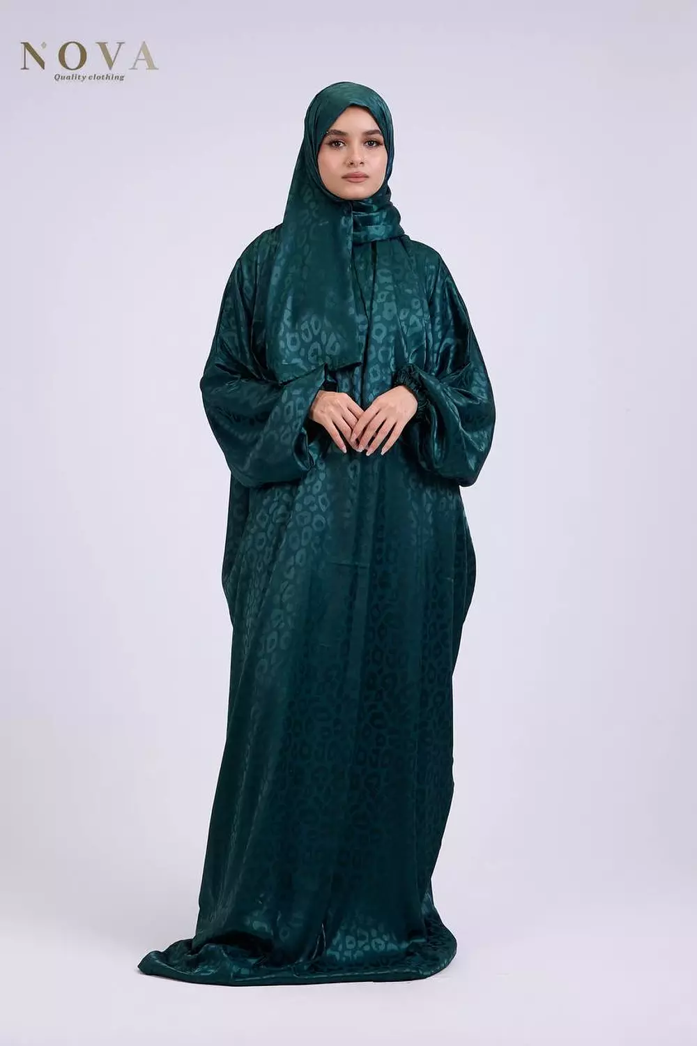 Emerald green Jacquard image